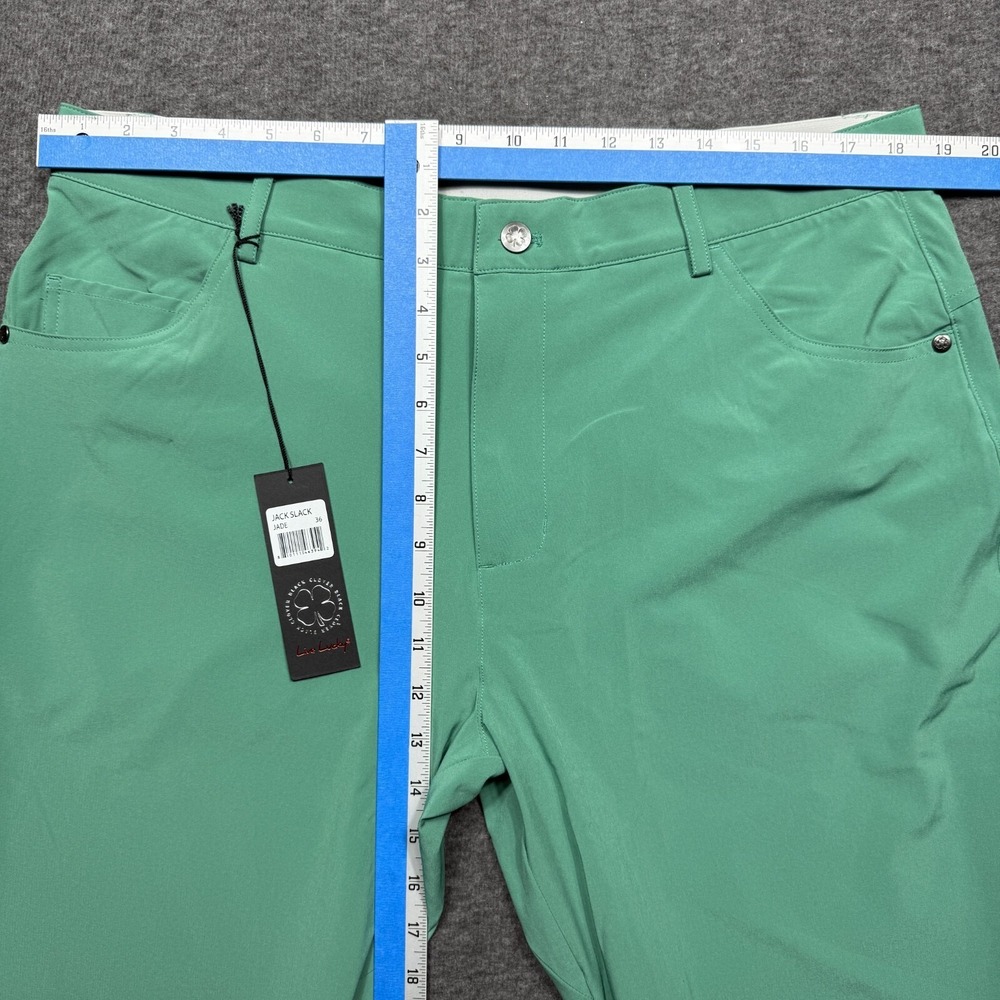 Black Clover Pants Mens‎ 36x31 Jade Green Jack Slack Performance Golf Chino NWT - Picture 8 of 11